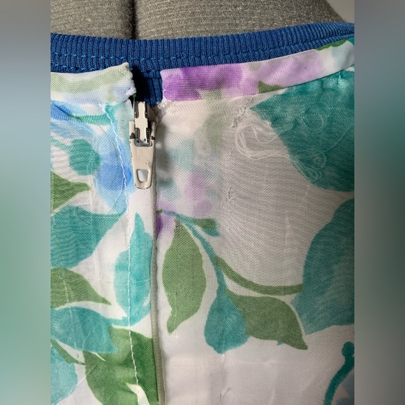 1970’s white printed sleeveless dress - Picture 5 of 7